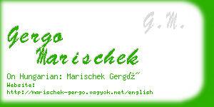 gergo marischek business card